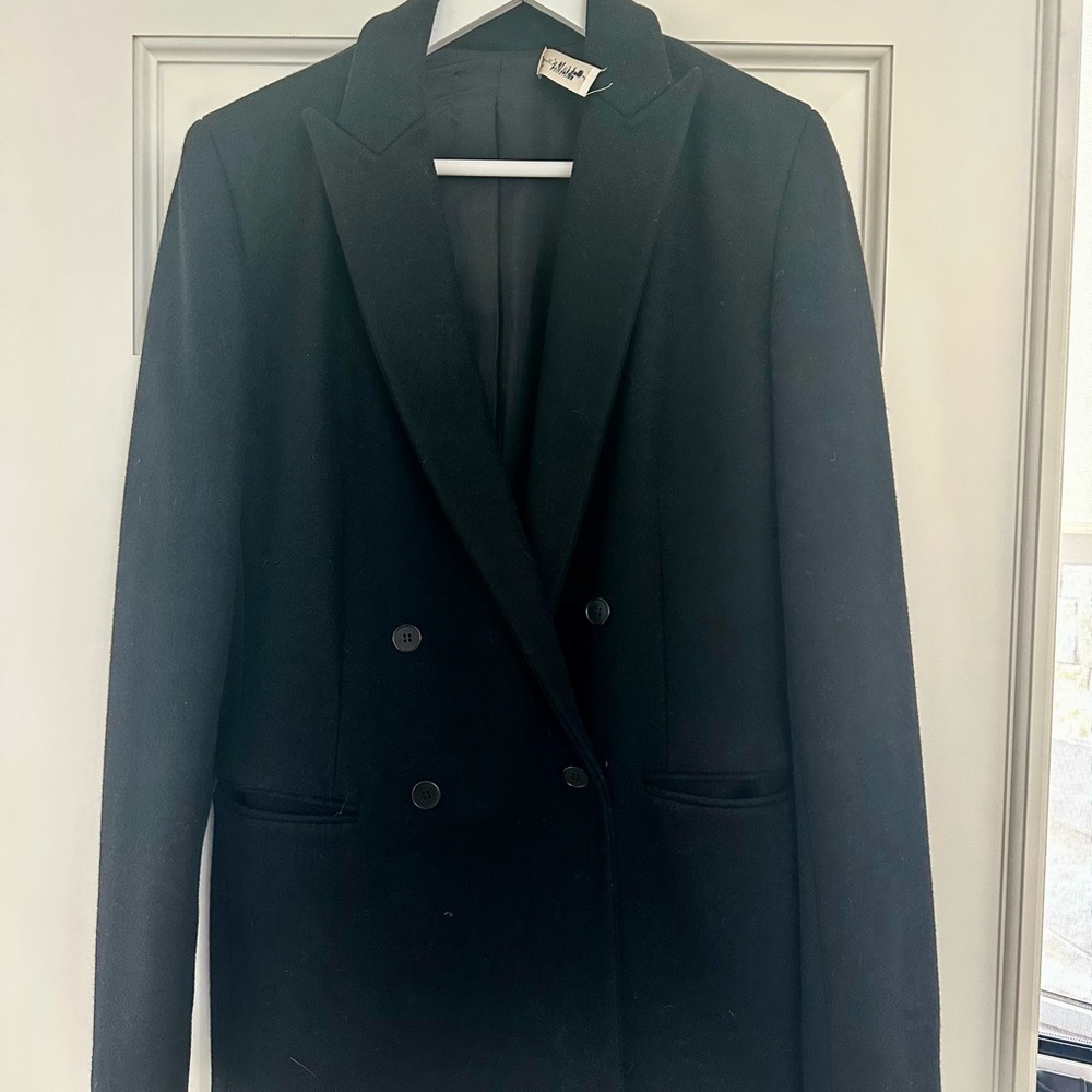 Calvin Klein Wool Classic Black Double breasted Blazer